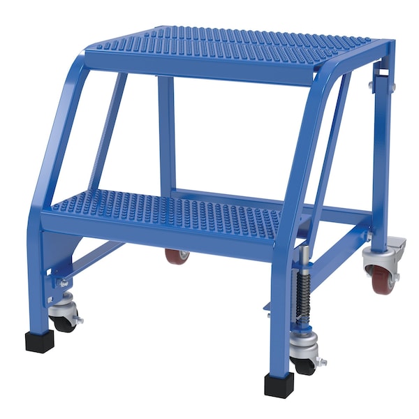 20 H Steel PW Ladder, Perforated, 2 Step, No Rail, 2 Steps